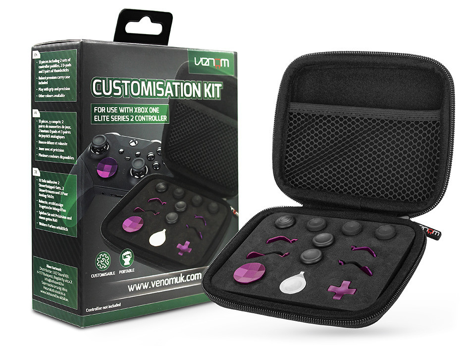 Venom VS4824 Customisation Kit (Lila, Xbox One Elite Series 2 kontrollerhez)