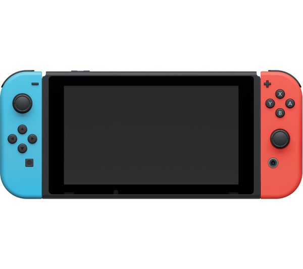 Nintendo Switch V2 2DB Neon Blue Joy Connal (+64GB Memo,kopott analóg, karcos kijelző)