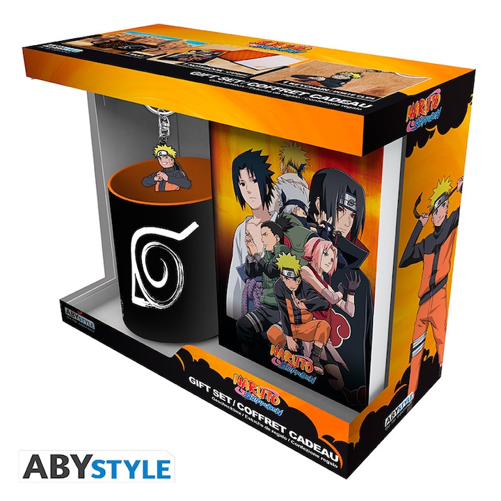 Naruto Shippuden Gift Set (Bögre,jegyzetfüzet,kulcstartó)